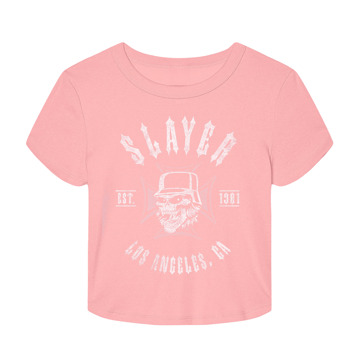 イソメン倶楽部【PINK生誕グッズ】Plus IN punK Tee Slayer '81 Pink Baby Tee – Slayer Store