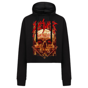 Repentless Skull on Women's Cropped Hoodie