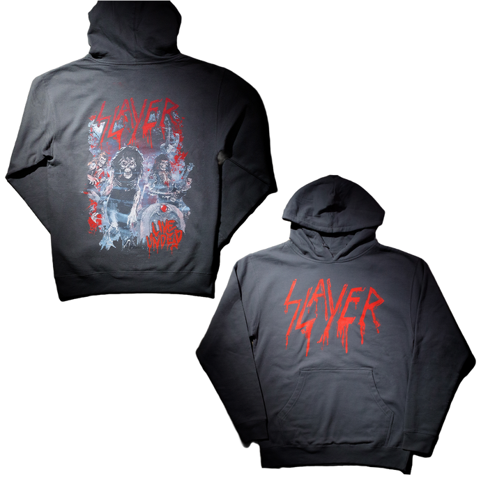 Live Splatter on Charcoal Hoodie