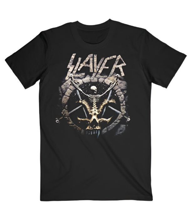 The Divine Intervention inspired artwork printed on a black tee offers a comfortable fit while keeping a durable edge, perfect for everyday wear or concerts. This tee is a must-have for true Slayer fans who want to wear their allegiance loud and proud. 