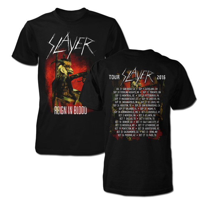 Reign in Blood 2016 Fall Tour Tee